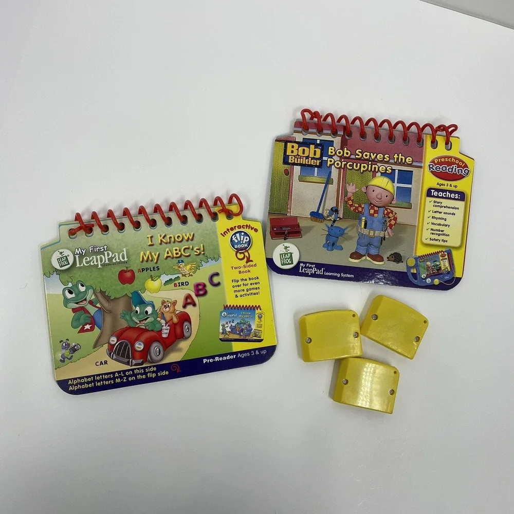 LeapFrog My First LeapPad Bob‎ the Builder ABCs Phonics Books Cartridges Lot 5pc